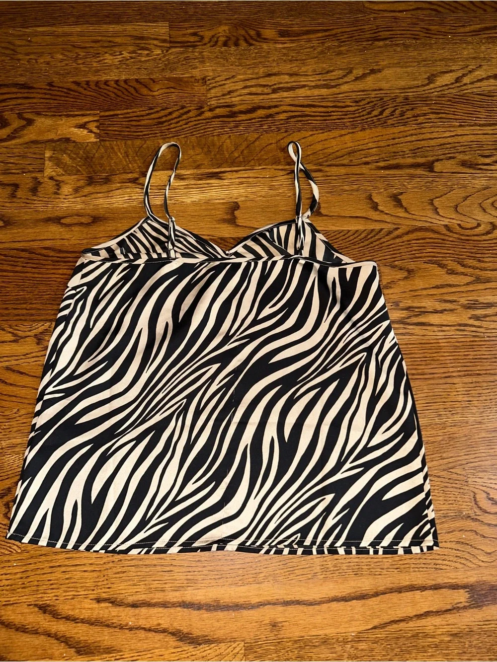 J.Crew Factory Zebra Print Adjustable Strap Cami Tank Top Size 2